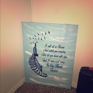 Wood painted and vinyl portraits. Love all three!